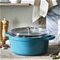 Staub Cast Iron 4 Qt. Round Cocotte with Glass Lid - TurquoisClick to Change Image
