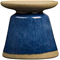 Glazed Medium Pillar Candle Holder - Blue Click to Change Image