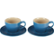 Le Creuset Cappuccino Cup and Saucer Set of 2 - BlueClick to Change Image