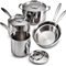  Tramontina Gourmet Stainless Steel Tri-Ply Clad 8-Piece Cookware Set Click to Change Image