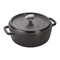 Staub 6qt Cochon Shallow Round Cocotte - Matte Black (Limited Edition)Click to Change Image