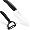 Kyocera Advanced Ceramic 5.5" Santoku Knife with Y Peeler - Black Click to Change Image