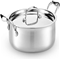 Heritage Steel by Hammer Stahl Stainless Steel 4-qt Sauteuse Pan with Lid Click to Change Image
