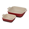 Le Creuset Heritage Square Baking Dishes, Set of 2 - CeriseClick to Change Image