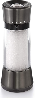 OXO Good Grip Sleek Mess-Free Salt Mill with Adjustable Grind - Gunmetal