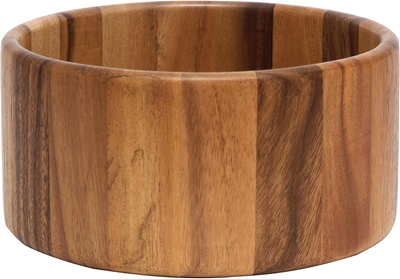 Lipper Acacia Straight-Side Salad Bowl 