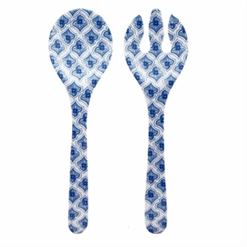 Le Cadeaux Salad Serving Set - Moroccan Blue 