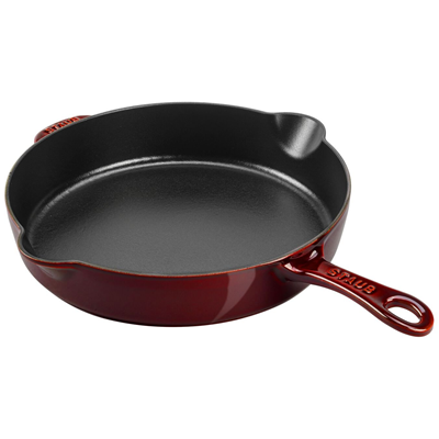 Staub Cast Iron Deep 11" Fry Pan - Grenadine