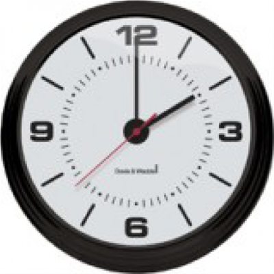 Davis & Waddell Retro Wall Clock - Black 