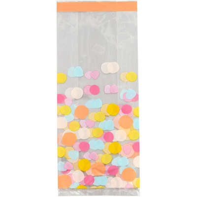 Wilton Yellow, Blue, Pink and Orange Polka Dot Treat Bags and Ties