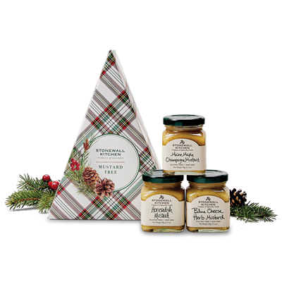 Stonewall Kitchen Holiday 2023 Mustard Tree Gift Set