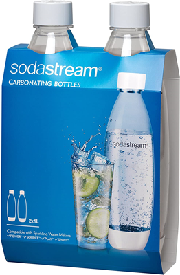 Sodastream Twin Pack Slim Carbonating Bottles - White
