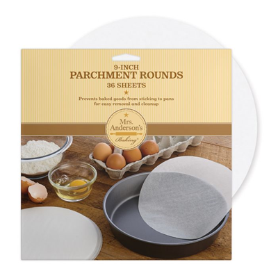 Mrs. Anderson's Baking Bleached Round Cake Parchment Paper 9in