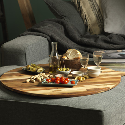 TeakHaus Atlas Large Round Serving Board