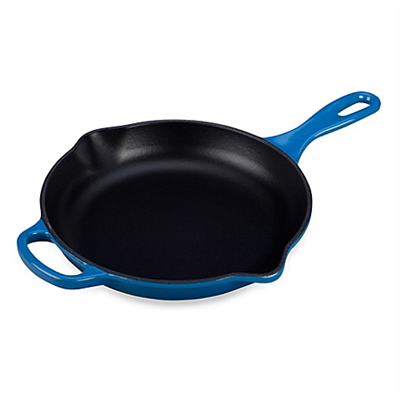 Le Creuset 9" Signature Iron Handle Skillet - Marseille Blue