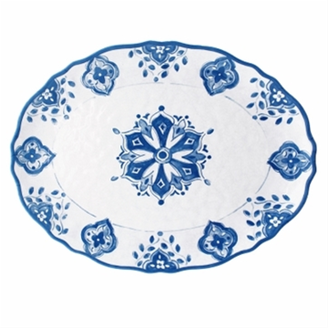 Le Cadeaux Oval Platter - Moroccan Blue 