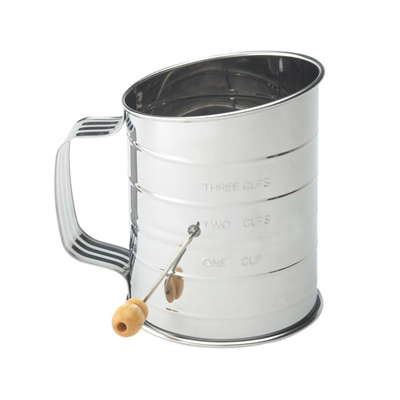 Mrs. Anderson's 3 Cup Hand Crank Flour Sifter