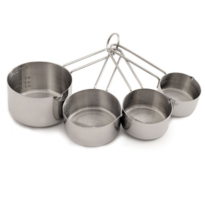 Norpro 4-Piece Stainless Steel Measuring Cup Set