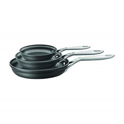 Zwilling J.A. Henckels Motion Nonstick Hard-Anodized 3-Piece Fry Pan Set 