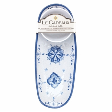 Le Cadeaux Bowl And Tray - Moroccan Blue