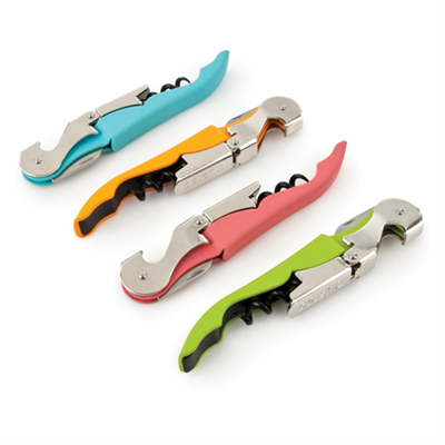 Truetap™ Soft-Touch Double-Hinged Corkscrew - Assorted Colors 