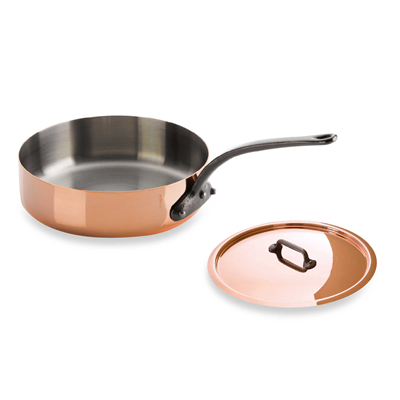 Mauviel M'150C Copper Saute Pan with Lid