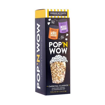 Pop N Wow Popcorn Gift Set - Carnival Classics