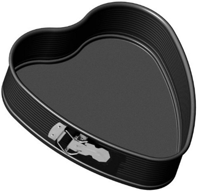 Zenker Non-Stick Carbon Steel Heart Shaped Springform Pan - 9.5-inch