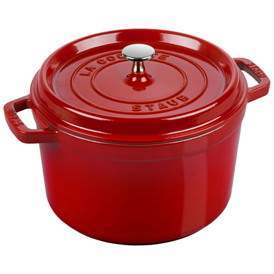 Staub Round Tall 5qt Cocotte - Cherry