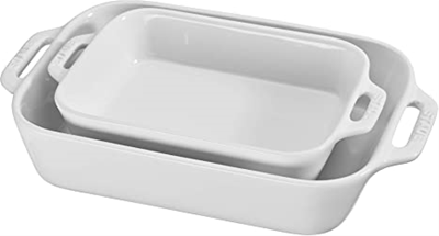 Staub Rectangle Baking Dish Set - White