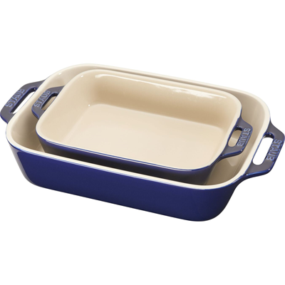 Staub Rectangle Baking Dish Set - Dark Blue