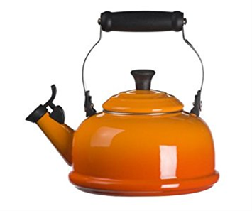 Le Creuset 1.8 qt Whistling Kettle - Flame (Volcanic)  