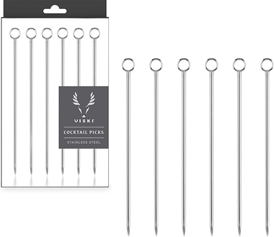 Viski Stainless Steel Cocktail Picks