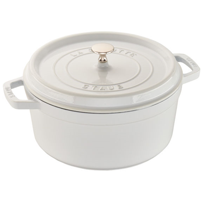 Staub 5.5QT Round Dutch Oven - White