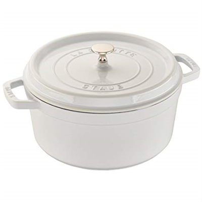 Staub 4QT Round Dutch Oven - White - Exclusive 