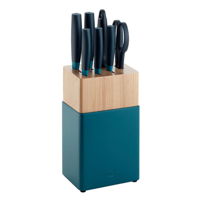 Zwilling JA Henckels Now S 8-pc Knife Block Set - Blueberry Blue