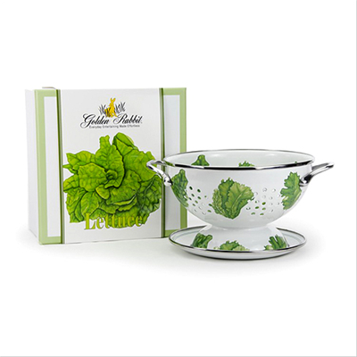 Golden Rabbit Enamelware Colander Set - Lettuce 