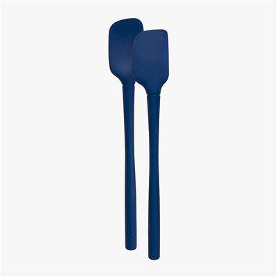 Tovolo Flex-Core All Silicone Mini Spatula & Spoonula Set - Indigo