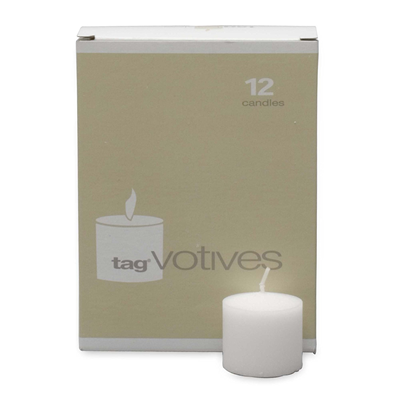 TAG Classic Votive Candles (Pack of 12)