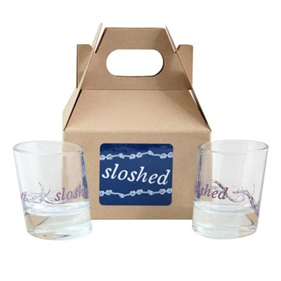 Fishs Eddy "Sloshed" Shot Glasses - Set of 2