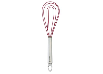 Cuisipro 10" Flat Whisk Stainless Steel & Silicone - Red 