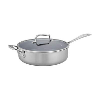 Zwilling Clad CFX Stainless Steel Ceramic Nonstick 3-qt Saute Pan with Lid 