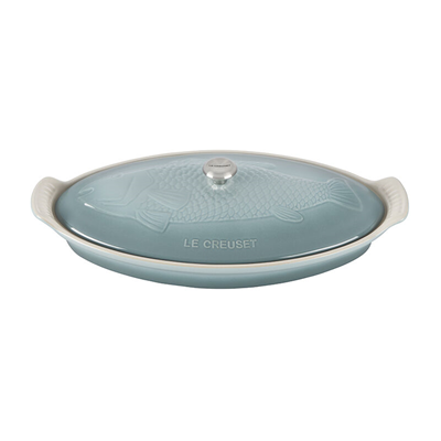 Le Creuset Oval Fish Baker with Lid - Seasalt