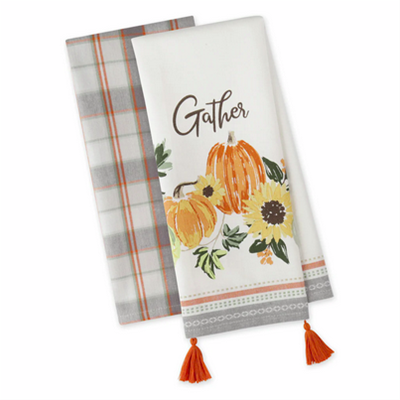 DII Gather Fall Squash Dishtowel Set Of 2