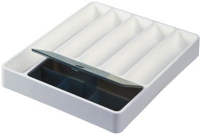 Progressive Flatware Organizer with Removable Storage Box  