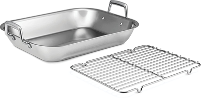 Tramontina Prima 18.75" Stainless Steel Roasting Pan with Rack