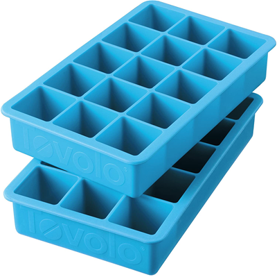 Tovolo Perfect Cube Silicone Ice Trays Set of 2 - Ice Blue