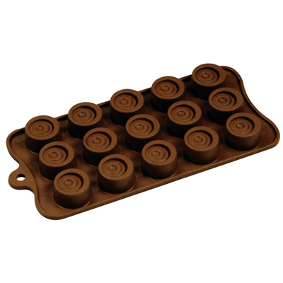 Fat Daddio's Chocolate Silicone Mold Swirled Cylinder