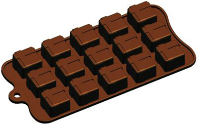 CHOC. MOLD 9X4" SQ GIFT BOX