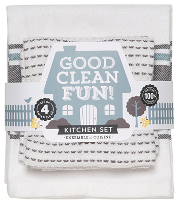 Now Designs "Good Clean Fun" Kitchen Set - Charcoal